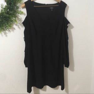 “Winter Clearance” MSK Black Dress Faux Silver Rhinestone Accents